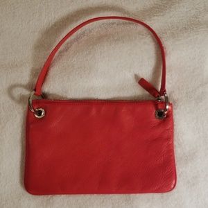 DKNY red leather purse